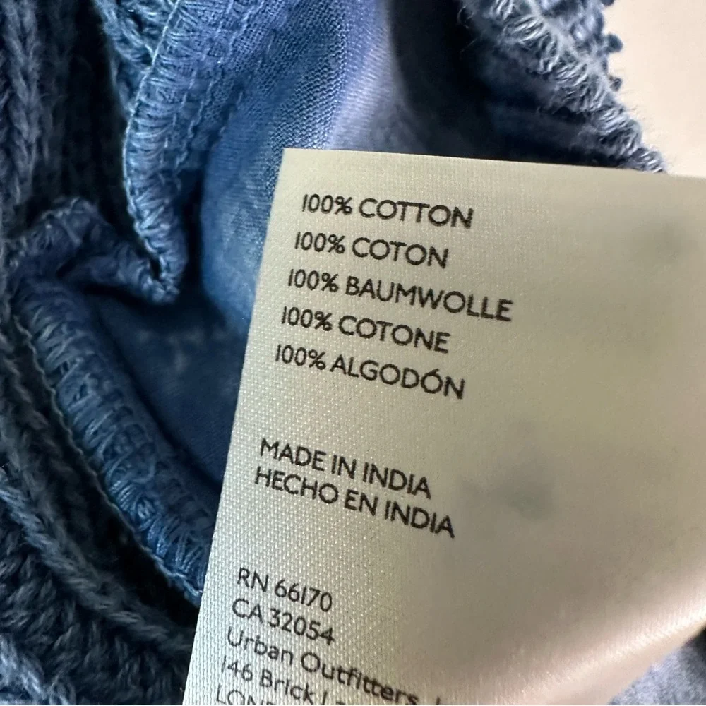 Free People Worn Thru Surplus Cardi Sparkling Blue SZ XS - Picture 5 of 7